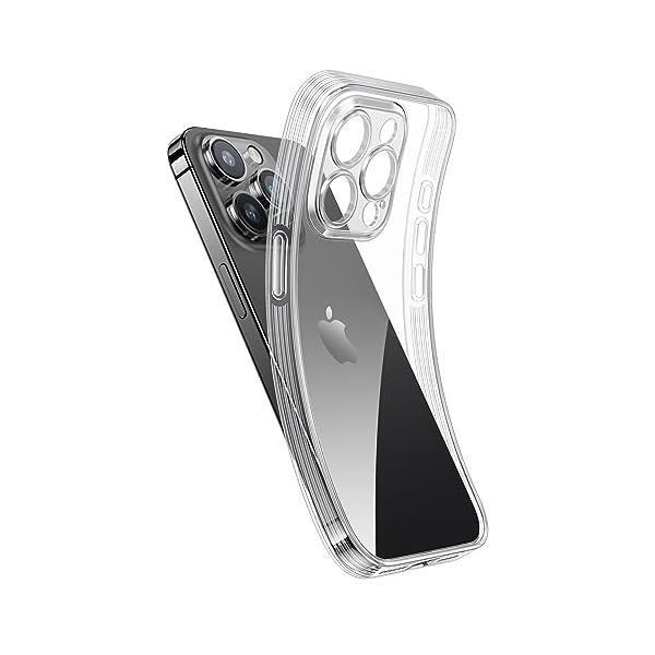 NIMASO ケース iPhone15Pro用 クリア ケース 透明 ソフト TPU素材 カバー 軽量 衝撃吸収 傷つけ防止 カメラ レンズ保護