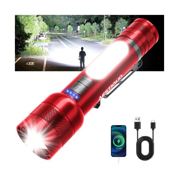 超高輝度 懐中電灯 強力 25000ルーメン COB作業灯付き 9モード調光