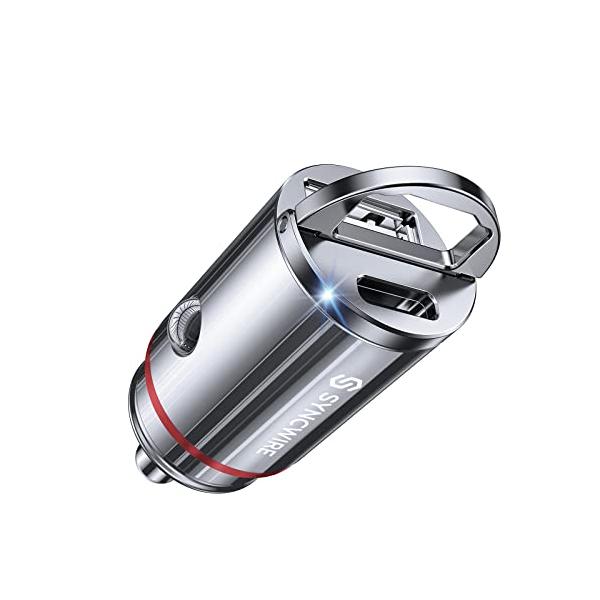 他サイト： 業界極小サイズSyncwire シガーソケット USB  USB C カーチャージャー 2ポート【PPS 25W対応 PD 30W QC3の商品画像