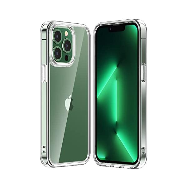 NIMASO ケース iPhone 13 Pro 用 カバー 背面 強化ガラス バンパー TPU