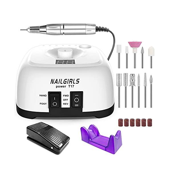 他サイト： NAILGIRLS　電動ネイルマシン　11個のビット　ネイルマシン　卓上式 電動ネイルケアキット　ネイルケア　ジェルネイルケア　オフ　ネイルドリの商品画像