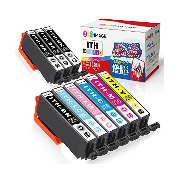 他サイト： GPC Image イチョウ 互換インクカートリッジ ITH-6CL 6色パック+ ITH-BK 黒3本 (計9本) 増量タイプ エプソン(Epの商品画像