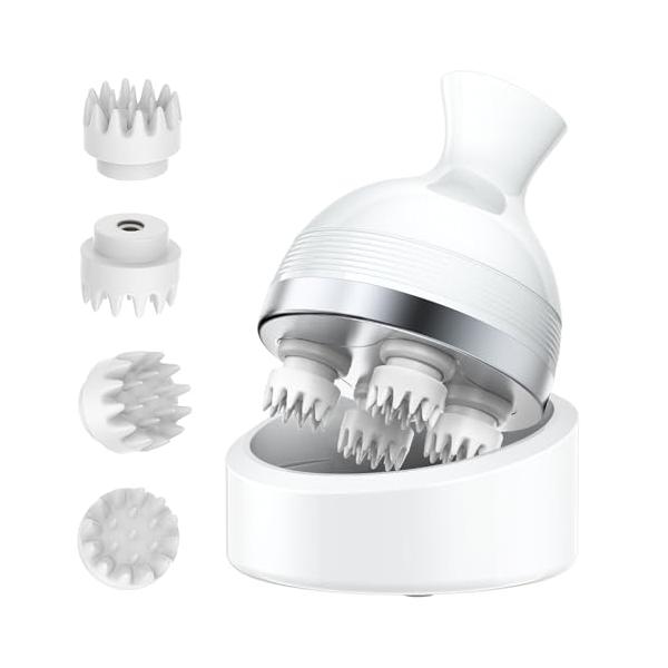 頭皮ケア 電動頭皮ブラシ ヘッドスパ 乾湿両用 3D振動 頭皮ブラシ 回転