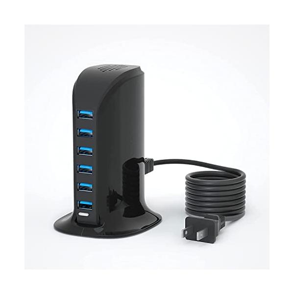 他サイト： VHBW USB コンセント 50W USB充電器 6ポート 10A 出力自動判別機能 タワー式 150CM PSE認証の商品画像