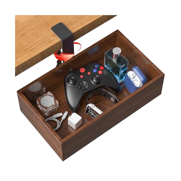 JONGJONG テーブル下収納ラック 360度回転 デスク下引き出し 机下収納