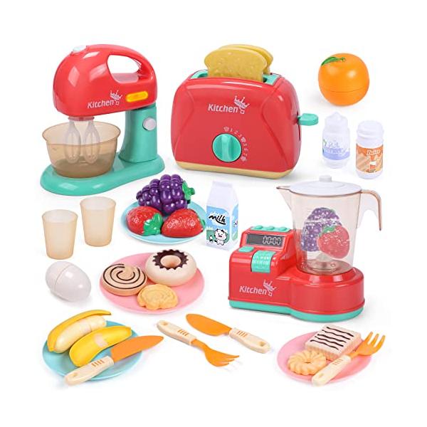 Cute Stone おままごと キッチンセット 知育玩具 28点セット リアルな