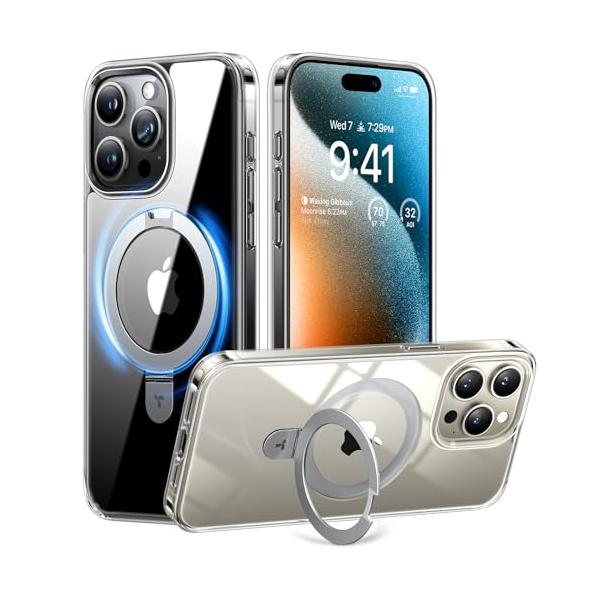 超透明！多機能TORRAS iPhone 15 Pro 用 ケース 【MagSafe対応