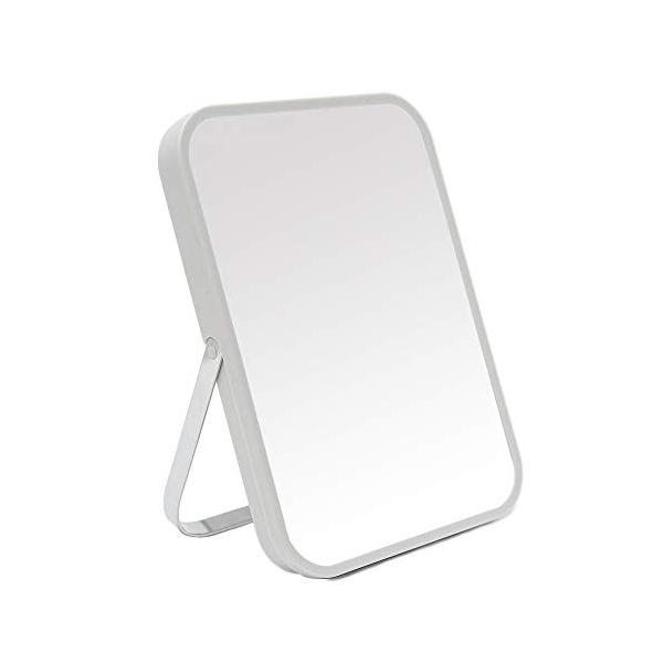 折り畳み・はいいろ 20.07x 15.24 cm(長方形) ・・Color:はいいろSize:20.07x 15.24 cm(長方形)・【材質＆サイズ】 鏡 卓上の環境保護材料はABSプラスチックと浮動ガラスの剥離を避けるために作られまし...