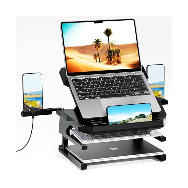 Olmaster ノートパソコンスタンド マルチアングル 調節可能 ポータブル