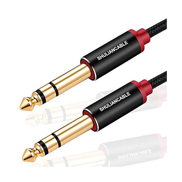 ・ブラック 1M 6.35MM-6.35MM・・Size:1M・【6.35mmギターケーブル】：良質の6.35mmジャック1/4TRSケーブルで、このジャンパー線はTRS 1/4コネクタ設計を採用します。プロのオーディオとDJ設備を接続しま...