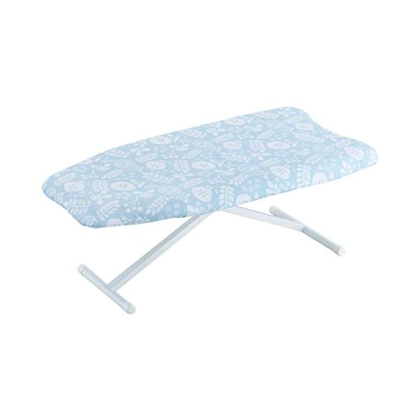 ・ブルー 約W75XD36XH23cm 3957・サイズ:約W75XD36XH23cm、28ｃｍ・品質表示:表面布:ポリエステル・綿 クッション材:ポリエステル 天板・脚部:スチール(粉体塗装)・サイズ:使用時:約W75×D36×H23、H...