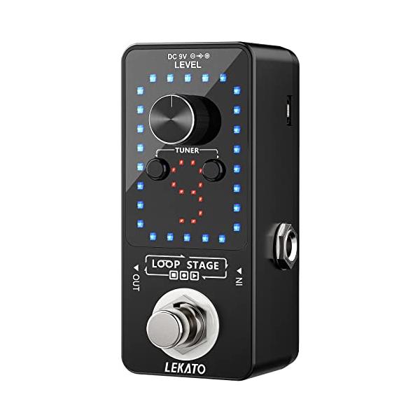他サイト： ルーパー エフェクター ペダル 9ループ チューナー機能が付き ギターエフェクト40分無制限のオーバーレイ記録 エレキギターベース用 USBケーの商品画像