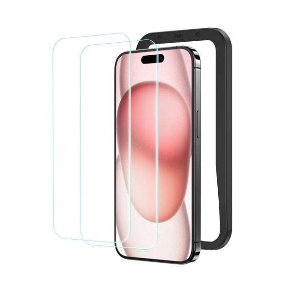 ・  NSP23H699・【対応機種】iPhone15 専用（6.1インチ）・【たったの3ステップ・初心者でも綺麗に貼れる】ガイド枠をはめる→上側に合わせて、フィルムを置く→軽く押すだけで自然に吸着。初めての方でも簡単に貼り付けられるよう、...