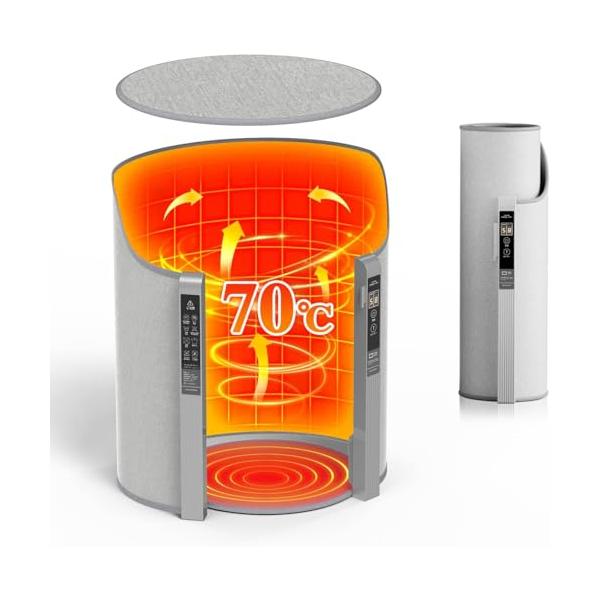 グレー/-/NJB-04-CK・【 540°全方位発熱・70℃高温版・足元冷え対策に！】YAHAVA足元パネルヒーターが遠赤外線発熱技術を採用して、わずか10秒で足元の冷えが消え、すぐに心地よい温かさを実感できます。また円筒型の設計で、54...