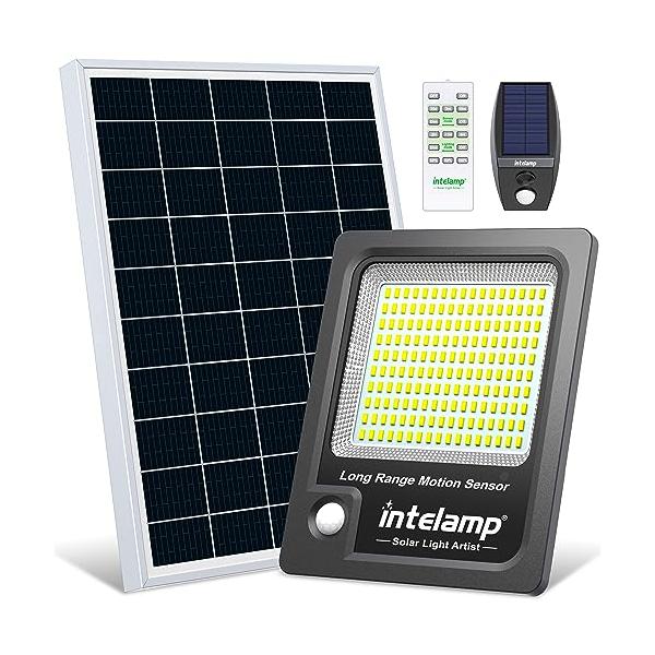 intelamp ソーラーライト センサーライト 屋外 人感センサー LEDライト