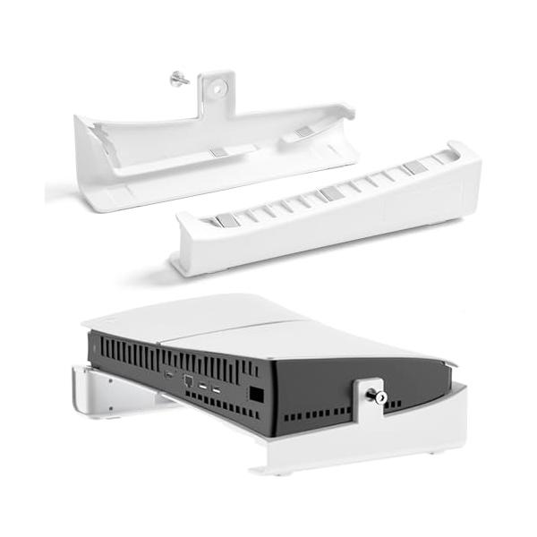 ・White  ・【PS5 Slim通常版・デジタルエディション版両対応】PS5 Slim 横置きスタンドは、PS5 Slimの通常版とデジタルエディション版の両方に対応。高品質のABS素材で作られ、洗練されたデザインがリビングルームやゲー...