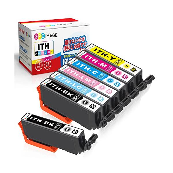 他サイト： GPC Image イチョウ 互換インクカートリッジ ITH-6CL 6色パック+ ITH-BK (計7本) 増量タイプ エプソン(Epson)の商品画像