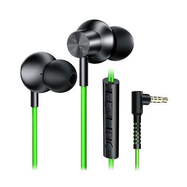 ゲーミングイヤホン イヤホンマイク ゲーム機器 マイクミュート機能付き ゲーミングイヤホン マイク付き 有線 Inchic
