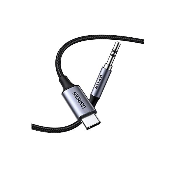 他サイト： UGREEN AUX ケーブル USB C 3.5mm 変換ケーブル 【ハイレゾ音質】 DAC搭載 高耐久性ナイロン編み USB C AUX 変の商品画像