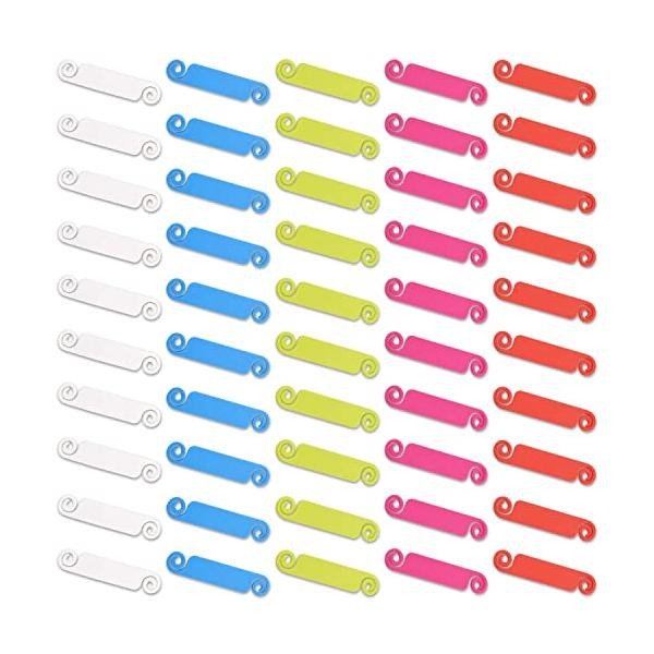 ・アソートセ 6.3cm×1.3cm×0.2cm ・「ケーブルタグ50本」5色×10本のコード識別タグお得なセットです。鮮やかな色で見やすく、配線取り回し上も邪魔にならず、大変使いやすい便利アイテムです。配線の識別にラベルの色はもちろん、極...