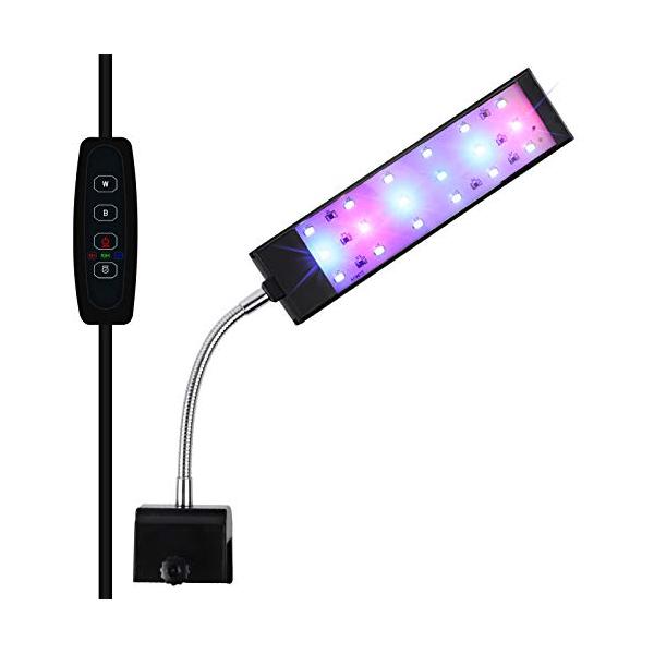 海水・7W 18-30CMの水槽対応 ・・Wattage:7.0 ワット時・【商品詳細】 ?本体サイズ：幅203*奥行50*厚さ8mm　 ?適用水槽：18-30CM ?LED数量：18個　 ?定格消費電力：7W　 ?定格入力電圧/周波数：1...