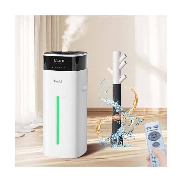 LACIDOLL 加湿器 大容量 20L/最大40畳 ハイブリッド式 スチーム式 加熱