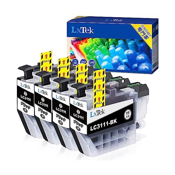 他サイト： LxTek LC3111-4PK 互換インクカートリッジ ブラザー(Brother)用 LC3111 インク ブラック 黒4本(合計4本) 大の商品画像