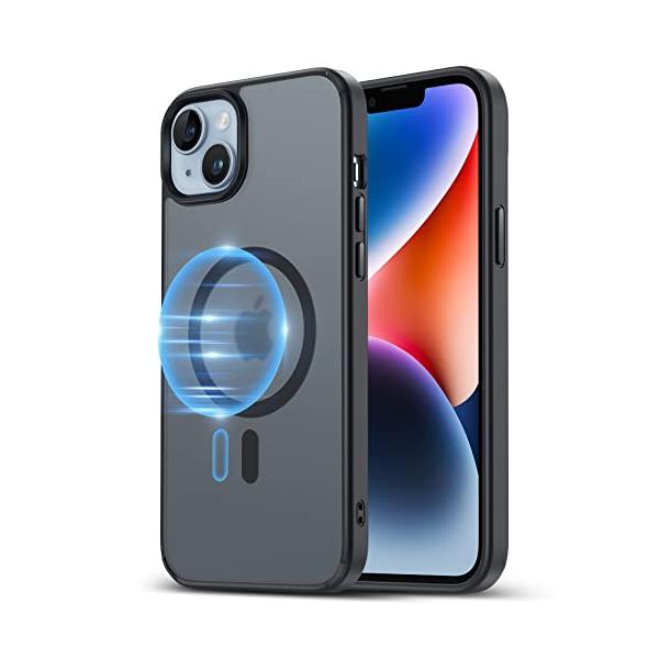 NIMASO MagSafe対応 iPhone14 / 13 用 ケース 半透明 カバー 米軍MIL規格取得 マグネット搭載 耐衝撃 マグセーフ