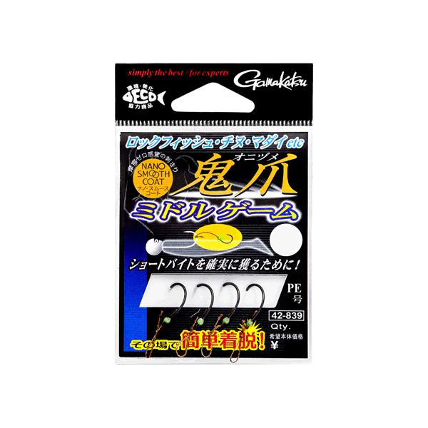 Gamakatsu（がまかつ） サポートフック鬼爪 ミドルゲーム L : エビス