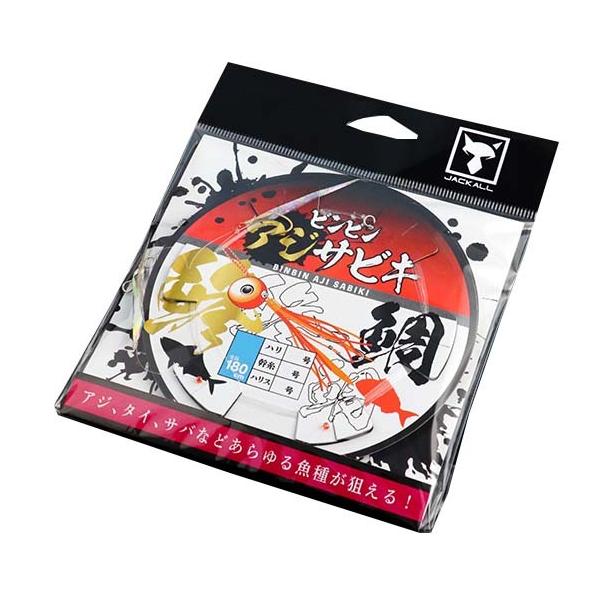 ビンビンアジサビキは、鯛ラバ釣行時の食いが悪いタイミングなどに、アジやサバ、イサキなどの魚種を狙うために設計されたサビキ仕掛けです。大同小異のジグサビキとは異なり、各パーツの配置や素材を吟味し、フィールドでの徹底検証から導き出した釣れ筋セッ...