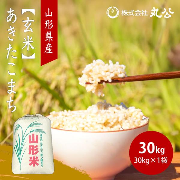 あきたこまち 令和7年産 お米 米 30kg 玄米 山形県産 送料無料 30kg×1