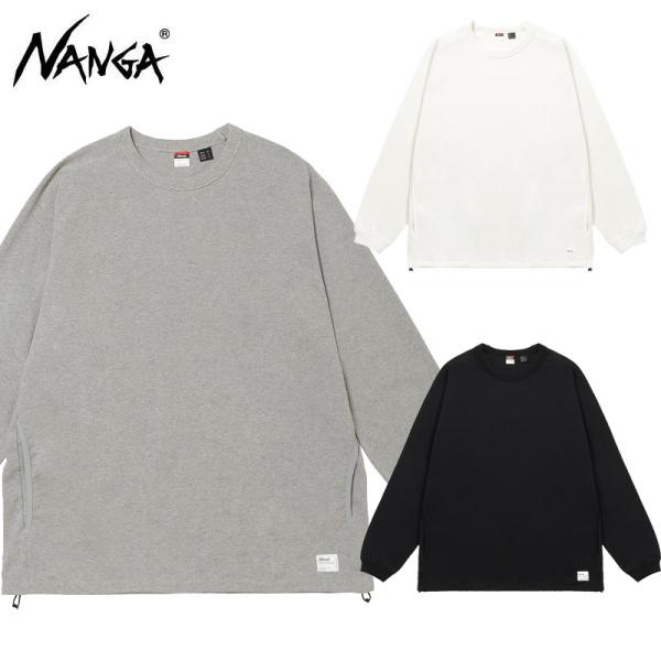 ナンガ エコハイブリッド オーバーサイズ ロングスリーブTシャツ メンズ ロンT 長袖Tシャツ NANGA NW2411-1G808 2026秋冬