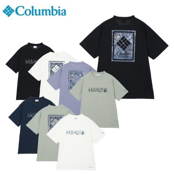 コロンビア ヤハラフォレストグラフィックショートスリーブTシャツ メンズ 半袖Tシャツ 吸湿速乾 UV アウトドア カジュアル フェス PG5174 Columbia 2026春夏