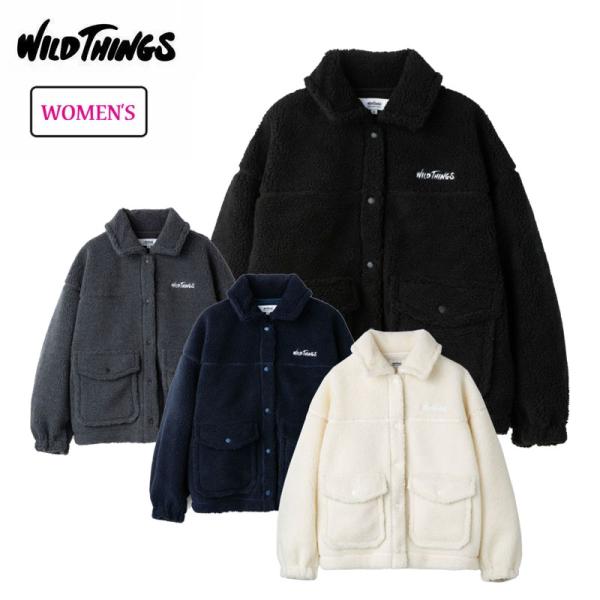 WILD THINGS×k3 フリースボアコート ブラック WILD THINGS×k3 フリースボアコート ブラック WILD THINGS×k3 フリース