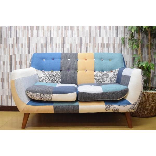 R098 ニトリ 布製 2Pソファ、二人かけソファ、幅155cm Used