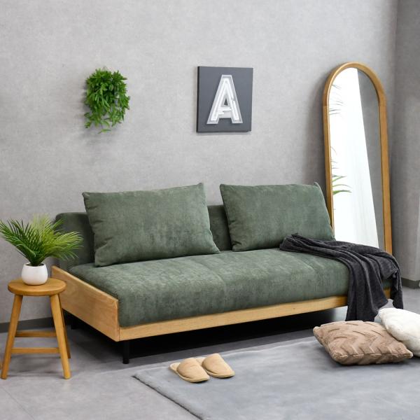 コーデュロイ素材のおしゃれなソファーベッドになります。リクライニング機能は3段階で調整可能となっております。ソファーベッド おしゃれ ソファー 3人掛け 布生地 コーデュロイ 北欧 ソファベッド ファブリック スチール脚 ソファ 3人 ３P...