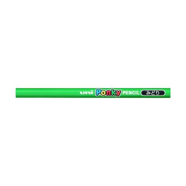 あすつく対応 「直送」 三菱鉛筆 ｕｎｉ K800.6 色鉛筆ポンキー単色 緑 408-8719