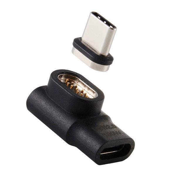 エレコム ピタッとマグネット変換アダプター L字 USB-C Type-C 着脱式マグネット PD対応 最大100W ブレーカー搭載 ブラック ELECOM