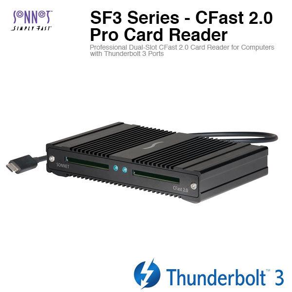 SONNET ソネット テクノロジー SF3 Series - CFast 2.0 Pro Card Reader - Thunderbolt 3 SF3-2CFST