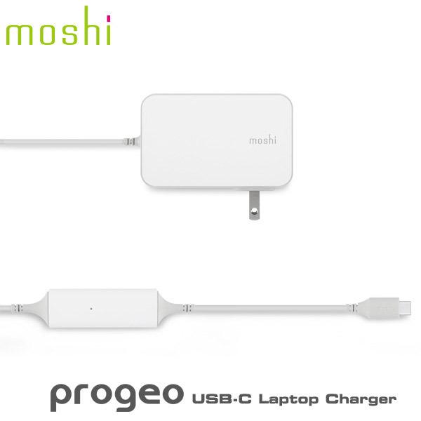 moshi エヴォ ProGeo USB-C Laptop Charger (65W) White PD対応 mo-pgcc65-wh