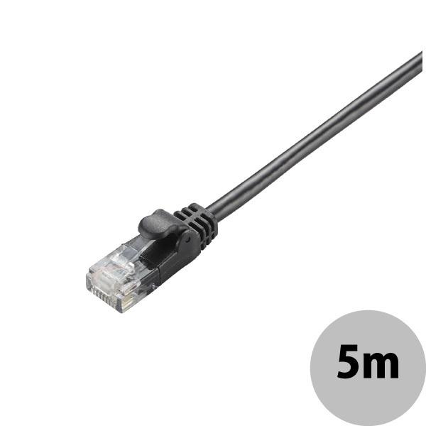 �G���R�� ELECOM Gigabit ���炩LAN�P�[�u��Cat6���� 5m �u���b�N LD-GPY/BK5