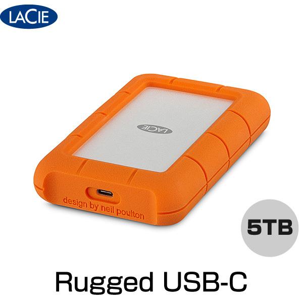 外付けHDD Lacie ラシー 5TB Rugged USB-C USB 3.1対応 耐衝撃 外付け