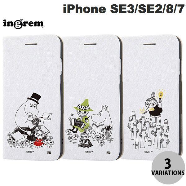 ingrem iPhone SE 第3世代 / SE 第2世代 / 8 / 7 ムーミン 手帳型ケース マグネットタイプ イングレム