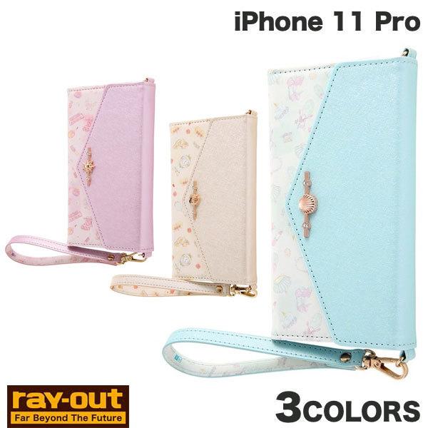 Ray Out iPhone 11 Pro ディズニーキャラクタープリンセス 手帳型レザーケース Collet チャーム+ストラップ付き  レイアウト