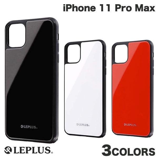 iPhone 11 Pro Max �P�[�X LEPLUS iPhone 11 Pro Max �w�ʃK���X�V�F���P�[�X SHELL GLASS  ���v���X �l�R�|�X��