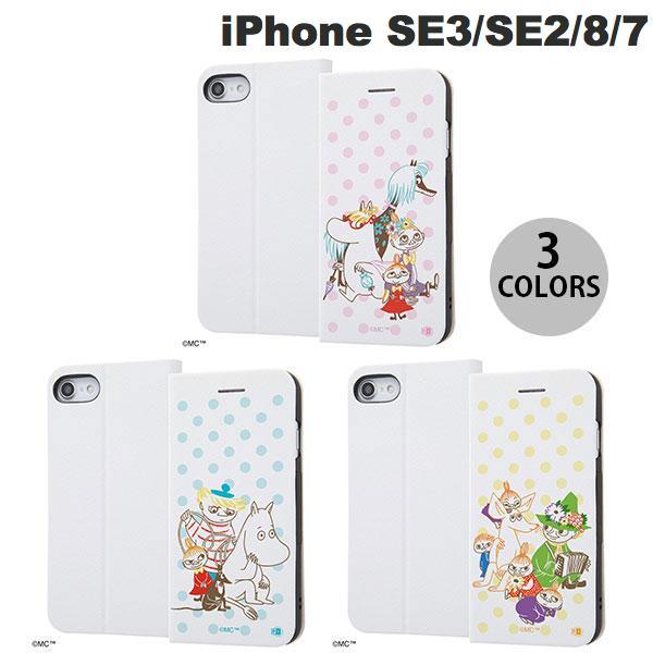 ingrem iPhone SE 第3世代 / SE 第2世代 / 8 / 7 ムーミン 手帳型ケース マグネットタイプ みず玉  イングレム