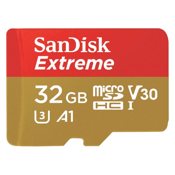 SanDisk サンディスク 32GB Micro SDHC Extreme UHS1 V30 R:90MB / W:60MB SDアダプタ付属 海外パッケージ SDSQXAF-032G-GN6MA