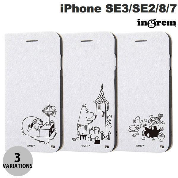 ingrem iPhone SE 第3世代 / SE 第2世代 / 8 / 7 ムーミン 手帳型ケース マグネットタイプ  イングレム