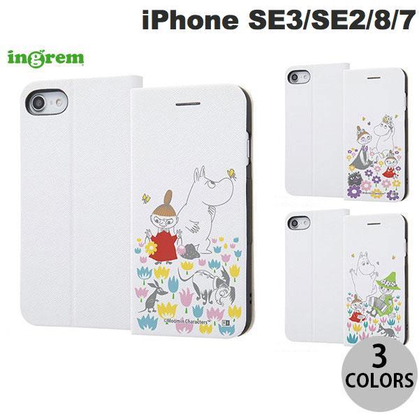 ingrem iPhone SE 第3世代 / SE 第2世代 / 8 / 7 ムーミン 手帳型ケース マグネットタイプ イングレム