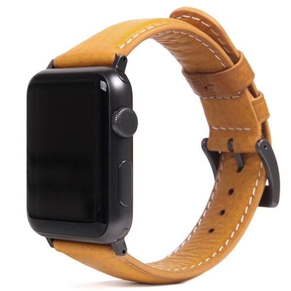 SLG Design エスエルジー デザイン Apple Watch 41 / 40 / 38mm Italian Minerva Box Leather タン SD18393AW